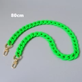 Neongrüne 80cm Acryl-Fischgrätenkette mit goldenen Karabinerverschlüssen für Handtaschen - 80cm / Fluoreszierendes Grün