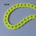 86cm bright yellow acrylic chunky fishbone chain strap for bags retro style link - Fluorescent Yellow-86CM