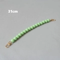 Detail view of 31cm mint green acrylic bead strap with golden metal lobster clasps - Mint Green (Style 1)