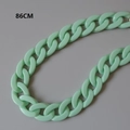 Mint green 86cm chunky acrylic chain link strap with matte finish for handbag decor - Light Green-86CM