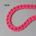Chunky hot pink acrylic chain strap 86cm resin link replacement for handbags - Watermelon Red-86CM