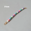 Detail of 31cm colorful resin bead chain with gold lobster clasps and candy color beads - Colorful Mixed (Style 7)