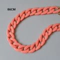 86CM coral pink acrylic fishbone chain with gold metal rings for handbag strap - Fluorescent Orange-86CM