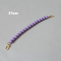31cm purple beaded short strap for handbags with golden metal lobster clasps - Matte Purple (Style 5)