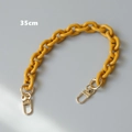 35cm bright yellow resin chain strap with golden metal spring hooks for handbags - 35cm / Yellow