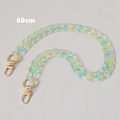 Detail of 60cm colorful acrylic fishbone chain with gold lobster clasps for bags - Green Two-Tone 60CM