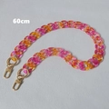Detailed 60cm acrylic resin chain with gradient pink, orange and yellow colors - Pink 60cm