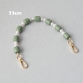 33cm candy-colored green resin bead chain with pearls and gold lobster clasps - Green-33CM