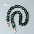 85cm fashion acrylic bag chain strap with green marble texture and golden lobster clasps - Green 85CM
