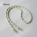 Détail de la bandoulière en perles acryliques de 120cm vert menthe et blanc nacré - Vert-120CM