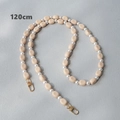 Detail of 120cm cream acrylic bead and pearl strap with gold metal lobster clasp - Apricot (120cm)