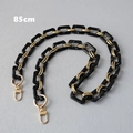 Detailed 85cm black resin acrylic chain with gold metal links and lobster clasps - 85cm / Mixed Black and White with Metal