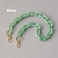 60cm light green acrylic resin chain strap with golden metal lobster clasps for bags - 60CM / Green