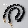 Detailed view of 85cm black marble acrylic chain strap with gold metal lobster clasps - 85cm / Black and White Mixed