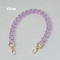 Detail of 45cm purple acrylic resin chain with gold metal clasps for bags or phones - 45cm / Purple