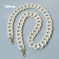Detail of 120cm cream acrylic bag chain with gold rotating clasps and matte finish - Geometric Beige-120CM