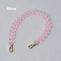 Detailed view of 45cm pink acrylic chain strap with gold metal lobster clasps for bags - 45cm / Pink