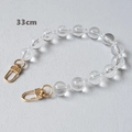 33cm transparent acrylic beaded chain with gold lobster clasps for handbags - Clear (33cm)