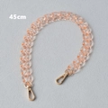 Detail view of 45cm amber orange acrylic chain strap with gold lobster clasps - 45cm / Orange