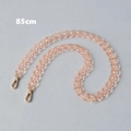 Detail of 85cm retro fishbone acrylic chain with orange marble texture and gold lobster clasps - 85cm / Orange