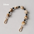 33cm brown marble acrylic bead strap for bags and phones with gold lobster clasps - Round Mixed - 33CM