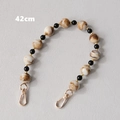 42cm marble pattern acrylic bead chain with golden lobster clasps for bags and phones - Round Mixed - 42CM