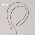 Detailed view of 118cm gold box chain strap with durable lobster clasps for handbags - Box Chain-118CM