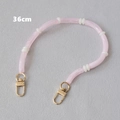 36cm acrylic purse chain featuring pink marble beads and golden lobster clasps - Pink 36CM