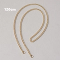 Detail of 120cm gold metal thick chain strap with lobster clasps for shoulder bags - O-Chain-120CM