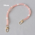 Detail of 36cm pink candy color acrylic bead strap with golden metal lobster clasps - Orange-36cm