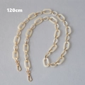 Detail of 120cm cream resin links and gold metal chain strap with lobster clasps - Apricot 120CM