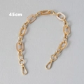Detail of 45cm amber acrylic and gold metal chain strap with lobster clasps - 45cm / Apricot
