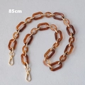 Detailed view of 85cm amber acrylic and gold metal chain strap with lobster clasps - Amber 85CM