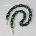85cm dark green marble resin strap with gold metal clasps for shoulder bags and phones - 85cm / Green