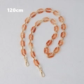 Detailed 120cm amber acrylic resin purse strap chain with gold metal lobster clasps - 120cm / Amber
