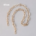 Detail of 87cm acrylic chain strap with cream marble links and gold lobster clasps - 87cm / Beige