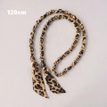 Detail of 120cm leopard print fabric interwoven with golden metal chain strap accessory - Leopard Print Style (款式5)