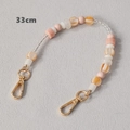 Gedetailleerde 33cm acryl kralenketting in roze en oranje met gouden karabijnsluitingen - 33CM / Roze