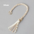 Detalle de correa trenzada de 32cm con hebillas doradas y flecos para bolsos o móviles - Mezcla Beige Rosa Oro (Estilo-3)