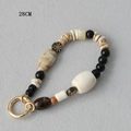 Detail view of 28cm mixed acrylic bead strap with golden metal spring clasp for bags - Pop Irregular Mixed Style