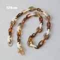 120cm amber en crème acryl schakelketting met gouden metalen ringgespen voor tassen - 120cm / Amber
