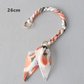 Detalle de cadena de bolso de 26cm en seda con estampado de cítricos y clips de oro - 26cm / Cítricos Frescos