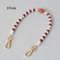 Detailed view of a 37cm candy-colored acrylic beaded chain with gold lobster clasps - Red-37CM(Gold)