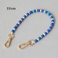 Detailed view of 33cm colorful acrylic beaded chain with gold metal lobster clasps - Blue-33cm