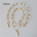 Detail of 120cm red and gold resin acrylic thick chain strap with lobster clasps - 120cm / Clear