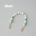 Detail of 35cm multi-color acrylic beaded strap with golden metal lobster clasps - Green-35CM