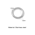 Anneau connecteur torsadé en acier inoxydable argenté pour création bijoux DIY 10mm - Épaisseur 1,5mm Diamètre Extérieur 10mm / Argent (HP0256S08)