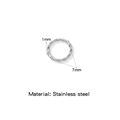 Bague torsadée en acier inoxydable argenté 7mm avec un design texturé de 1mm - Épaisseur 1mm Diamètre Extérieur 7mm / Argent (HP0256S12)