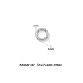 Anneau torsadé 4mm en acier inoxydable argenté pour la fabrication de bijoux DIY - Épaisseur 1mm Diamètre Extérieur 4mm / Argent (HP0256S01)