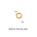 Anneau torsadé doré en acier inoxydable 4mm diamètre 1mm épaisseur pour bijoux - Épaisseur 1mm Diamètre Extérieur 4mm / Or (HP0256G01)